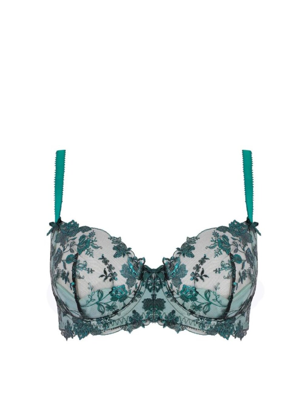 Dita Von Teese Kingfisher Blue Victresse Foil Underwire Bra, 34B